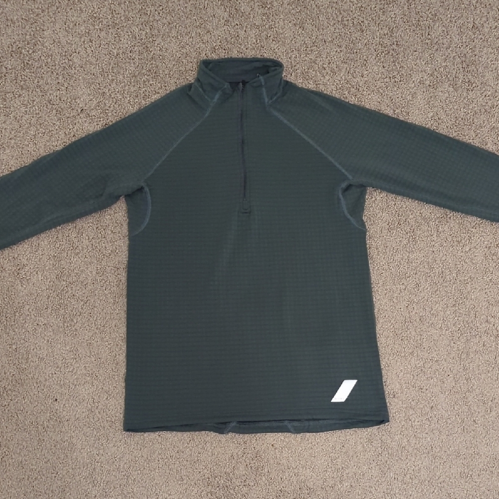 Mens Zara Forest Green Quarter-Zip Pullover